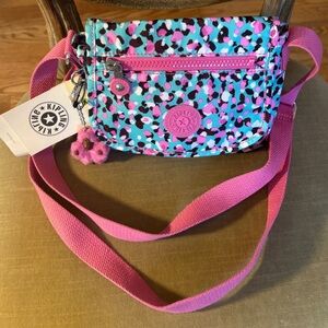 Kipling NWT Sold Out Sabian Printed Mini Crossbody Bag Loving Geos RARE
